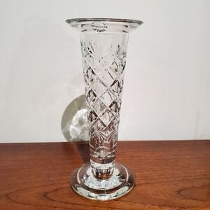 Towle 24% Lead Crystal‎ Vase made in Czech Republic 10" tall tapered